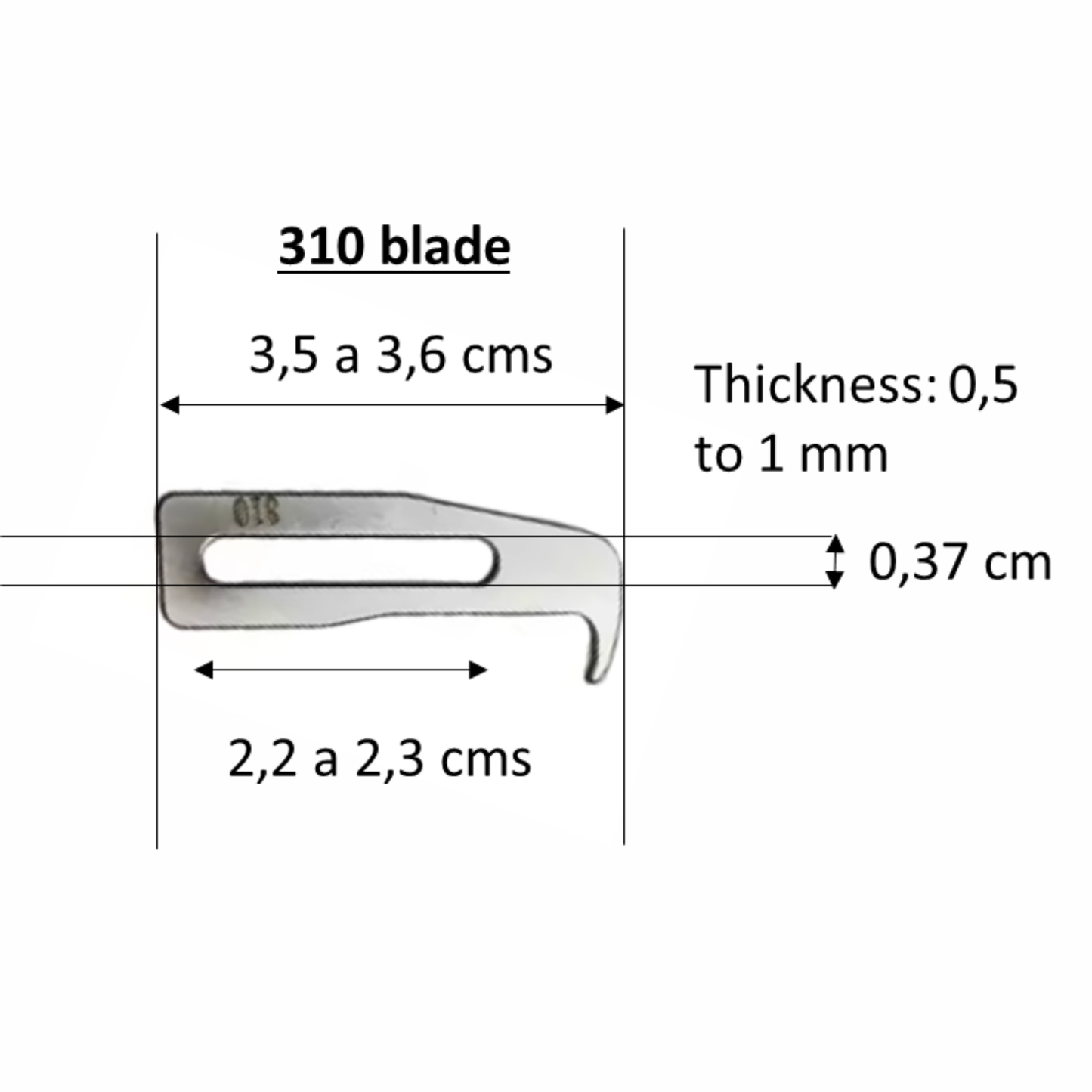 01.4) Weft Tensioning Hook Blade